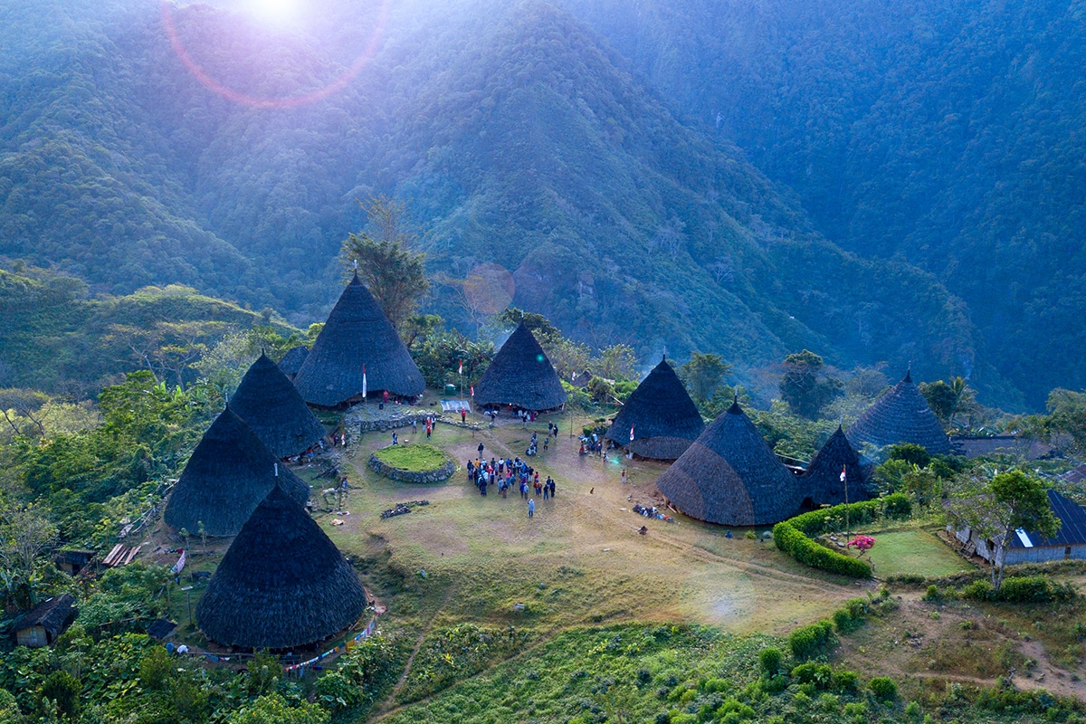 The Traditional Village of Wae Rebo on the Island of Flores