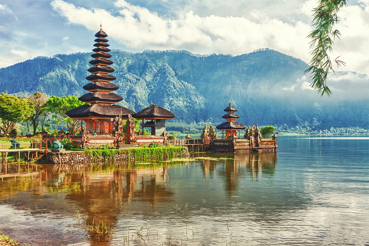 beautiful scenery of Uluwatu Temple in Bali Indonesia