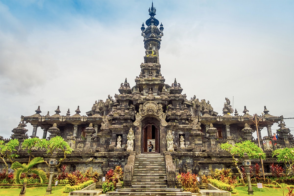front view of Bajra Sandhi Monument in Denpasar Bali