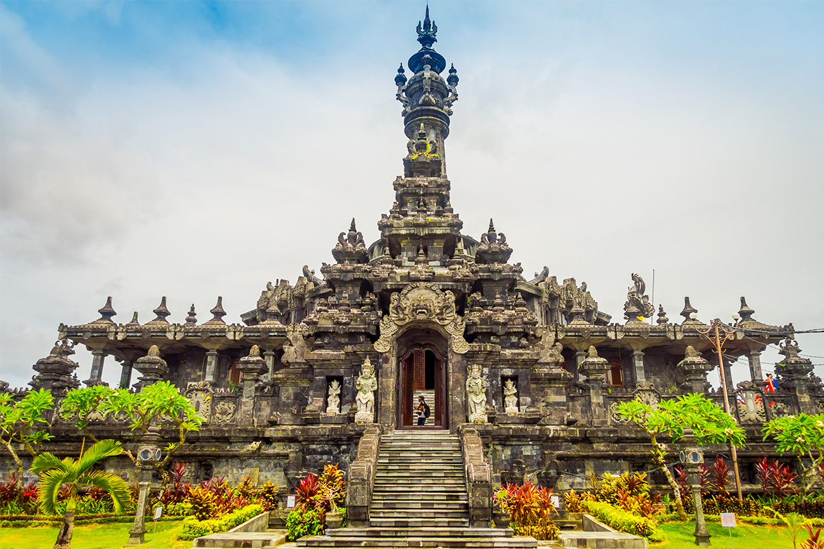 front view of Bajra Sandhi Monument in Denpasar Bali