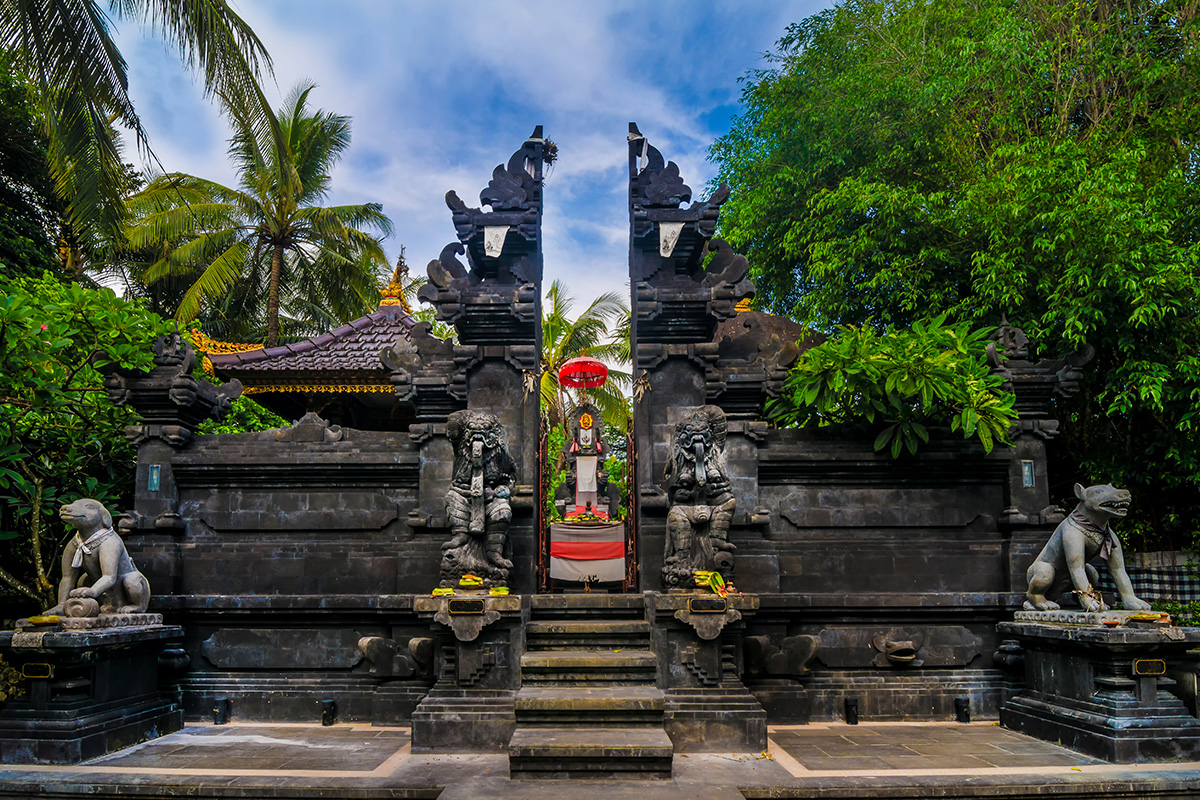 a temple in Sacred Monkey Forest Sanctuary, Bali