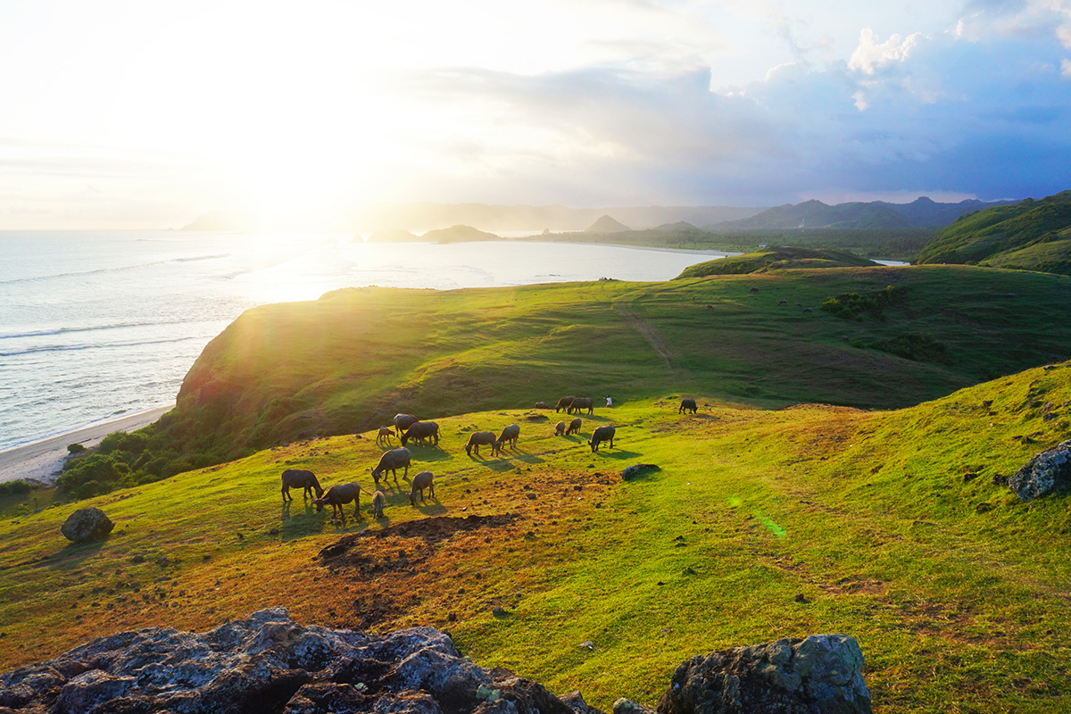 bird’s-eye view of Merese Hill with stunning sky scenery