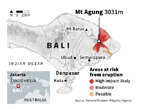 Bali se visite en toute sécurité ; 98% de l’île accessible sans danger et l’aéroport de Bali fonctionne normalement