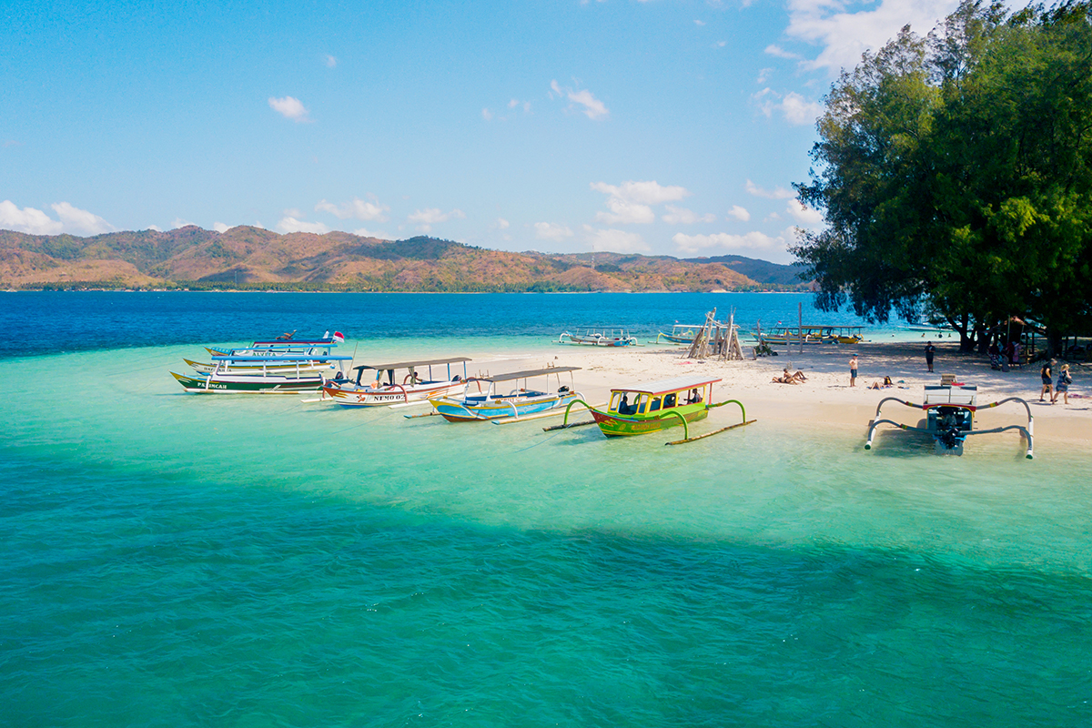 boats in Gili Islands