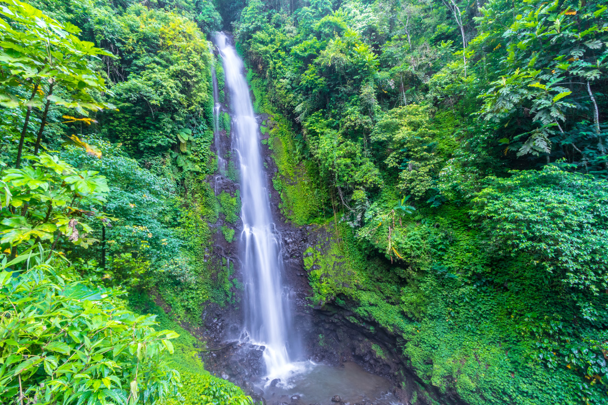 a view of Blahmantung Waterfall from heights