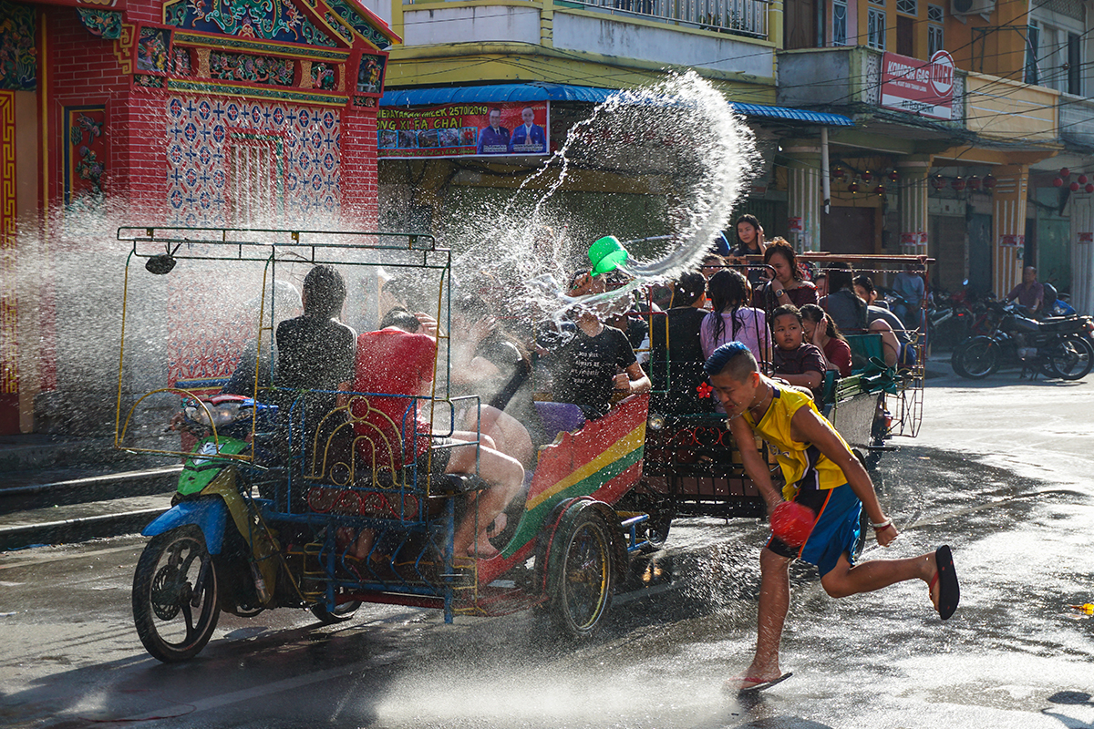 splashing
