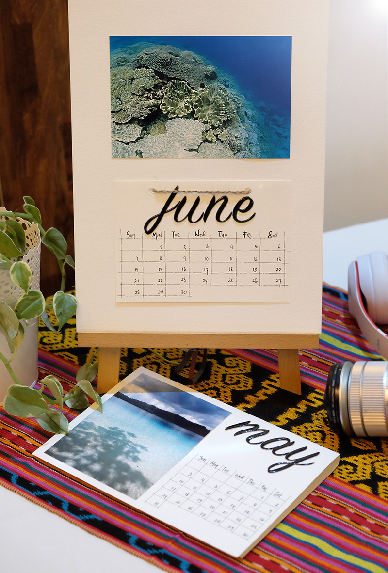 finished travel keepsake calendar