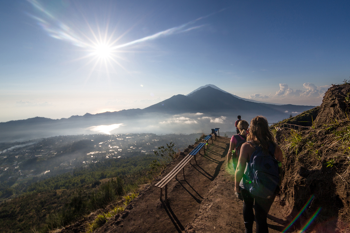 hiking in Mount Batur