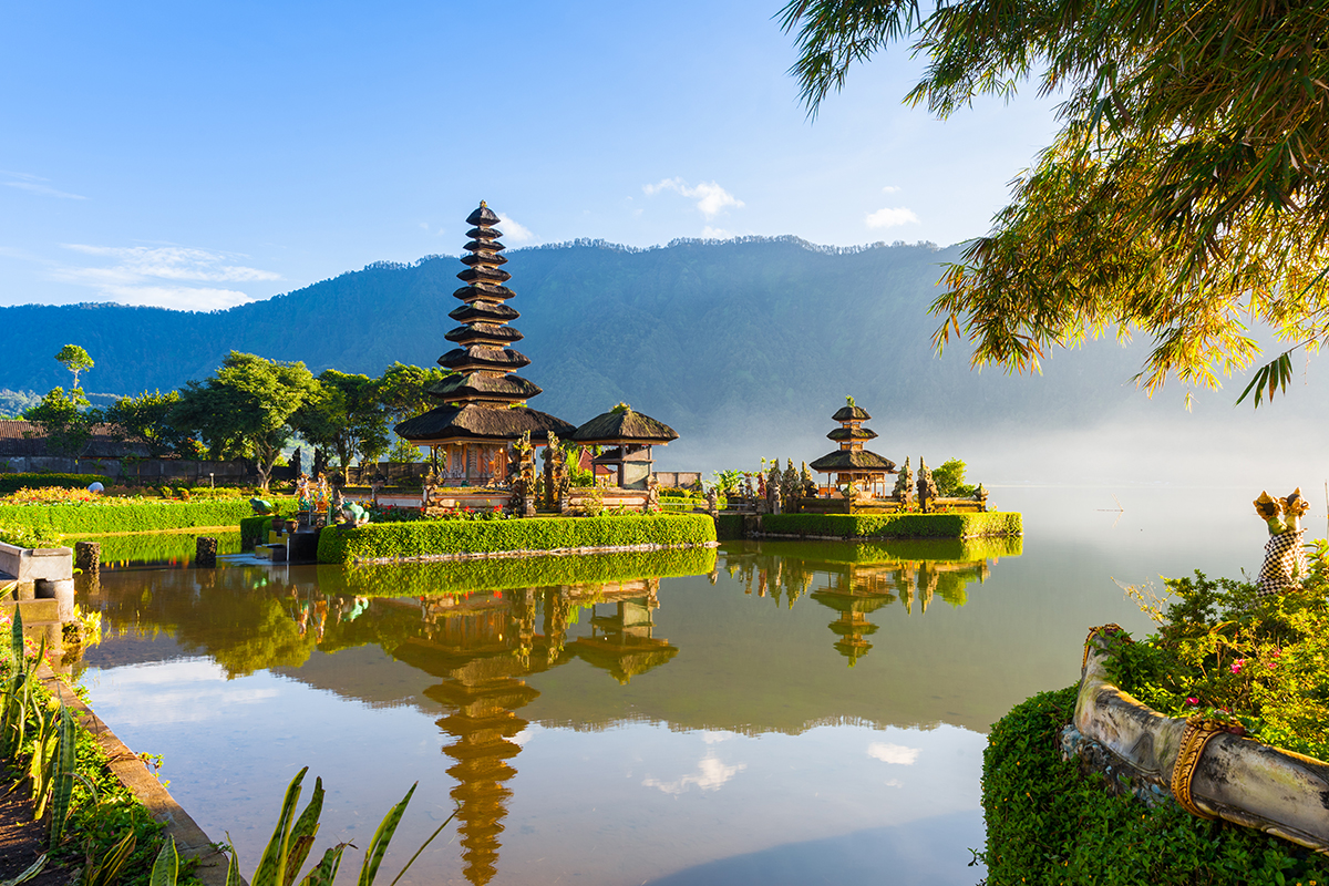 the view of Pura Ulun Danu Bratan