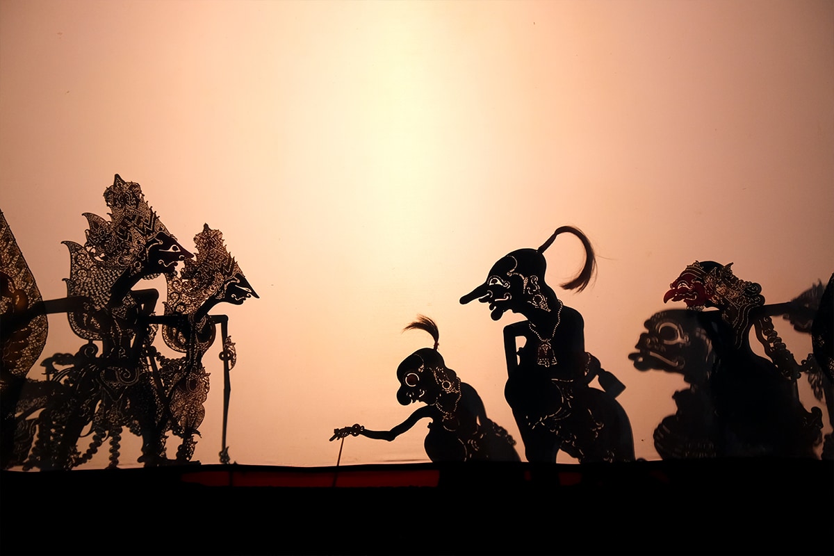 a demonstration of Wayang Puppet Theatre