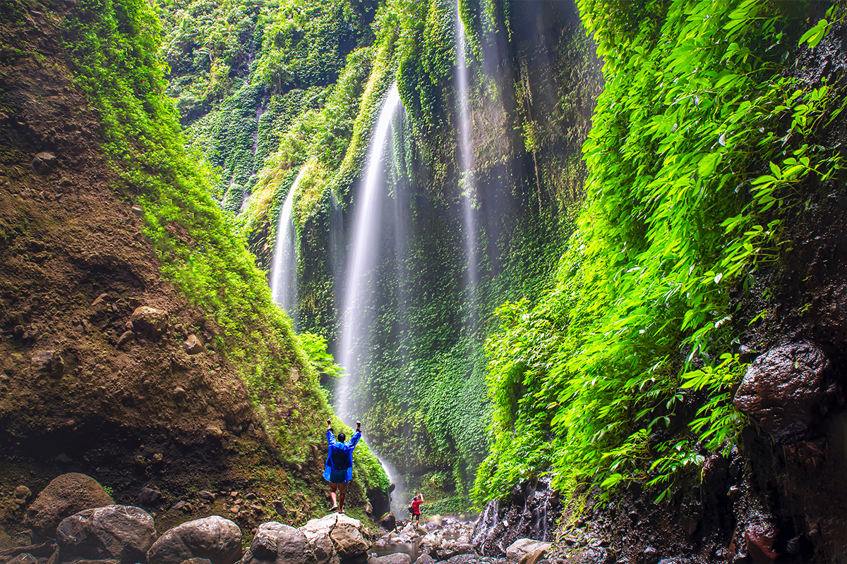 the eternal waterfall of Madakaripura