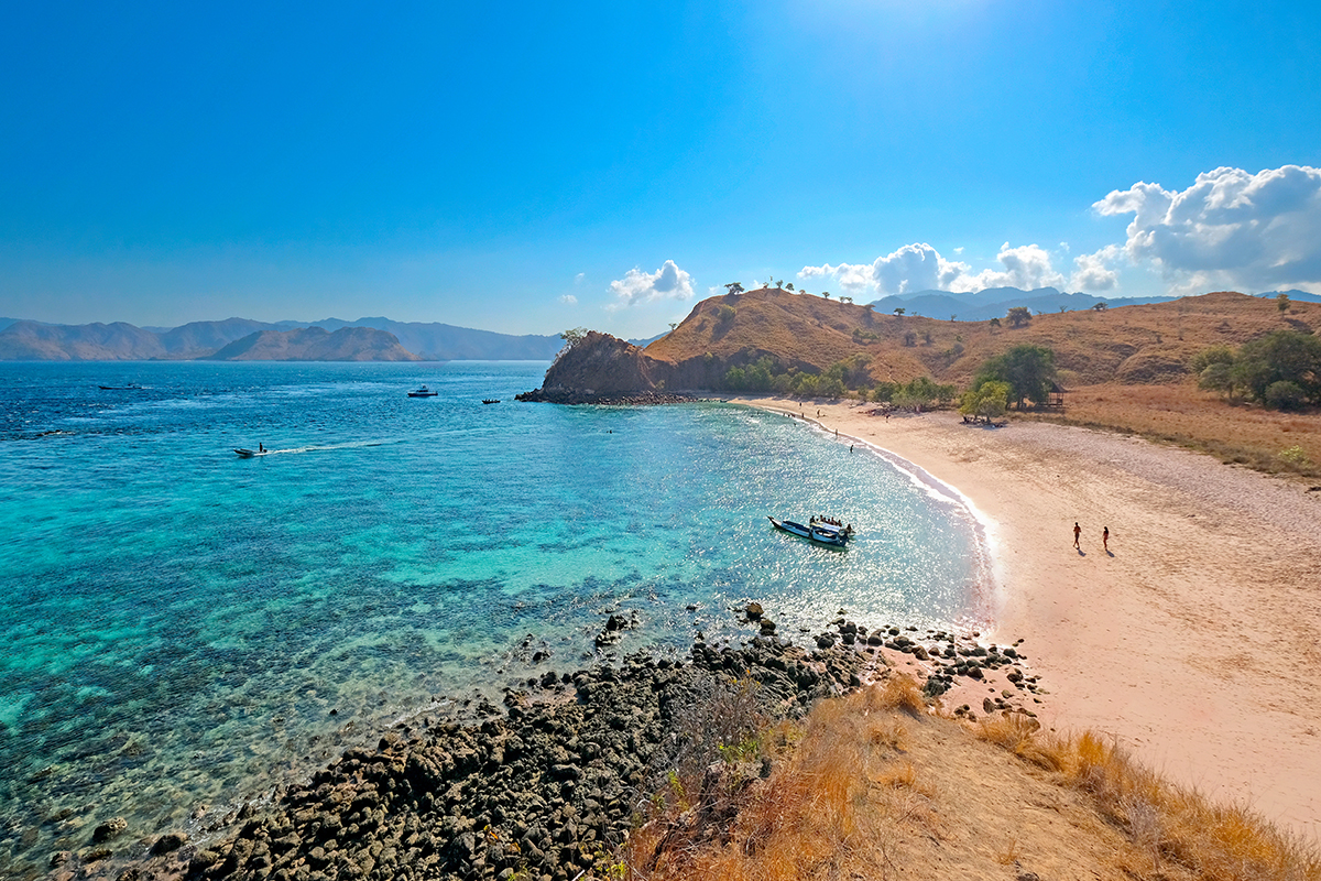 a beautiful scenery of Pink Beach