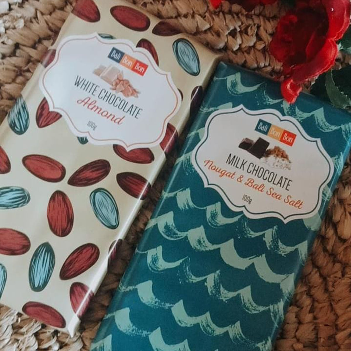 two packs of Bali Bon Bon chocolate