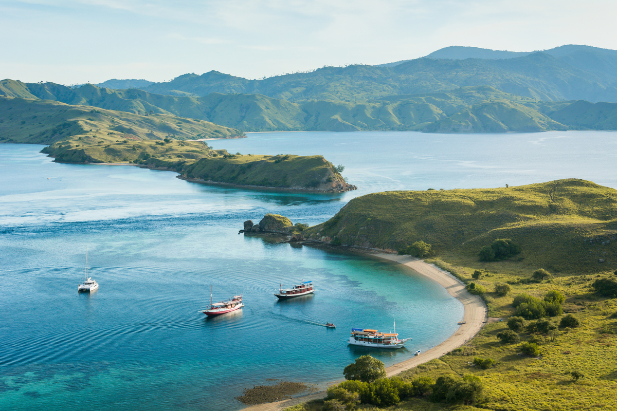 a view of Labuan Bajo from above