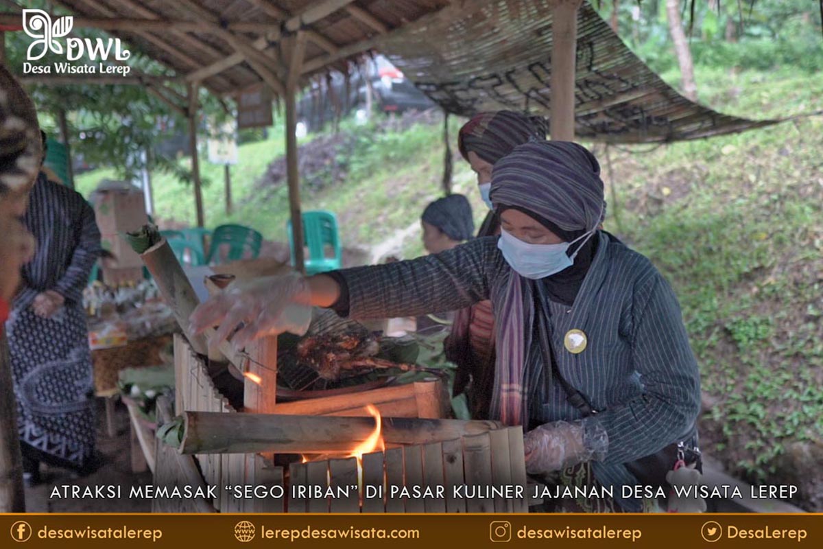 Sego iriban di Pasar Kuliner Desa Wisata Lerep