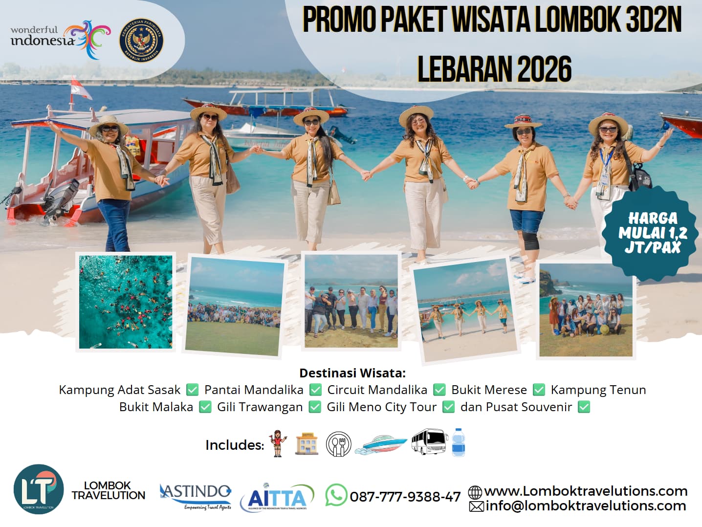 Promo Paket Wisata Lebaran 2026 Lombok 3D2N