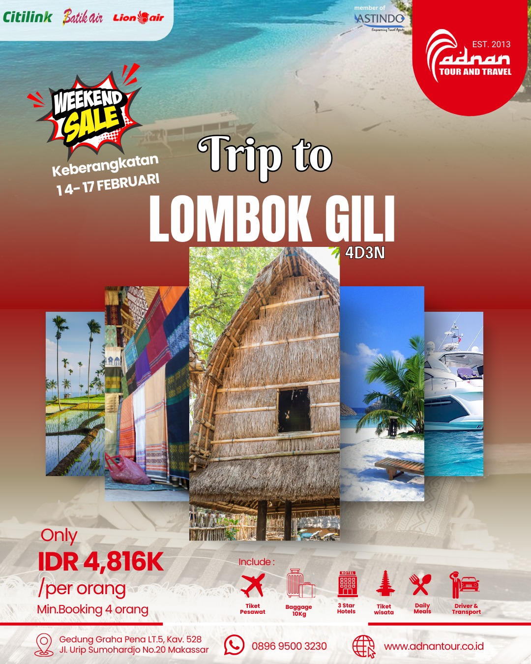 4D3N EXPLORE LOMBOK - GILI TRAWANGAN