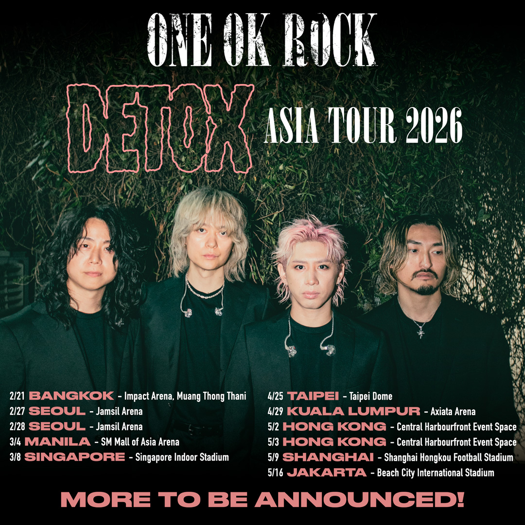 ONE OK ROCK DETOX ASIA TOUR 2026