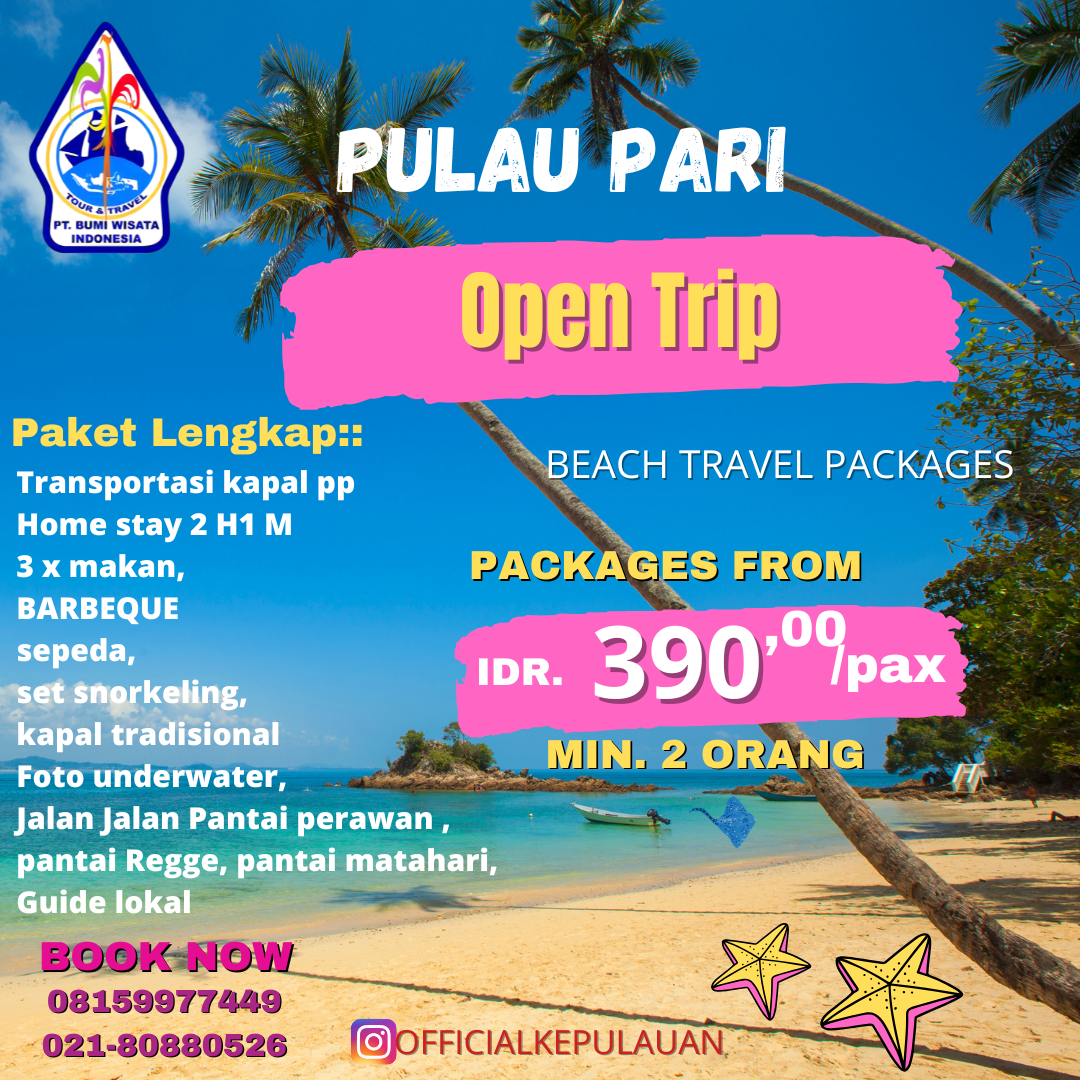 OPEN TRIP WISATA PULAU SERIBU