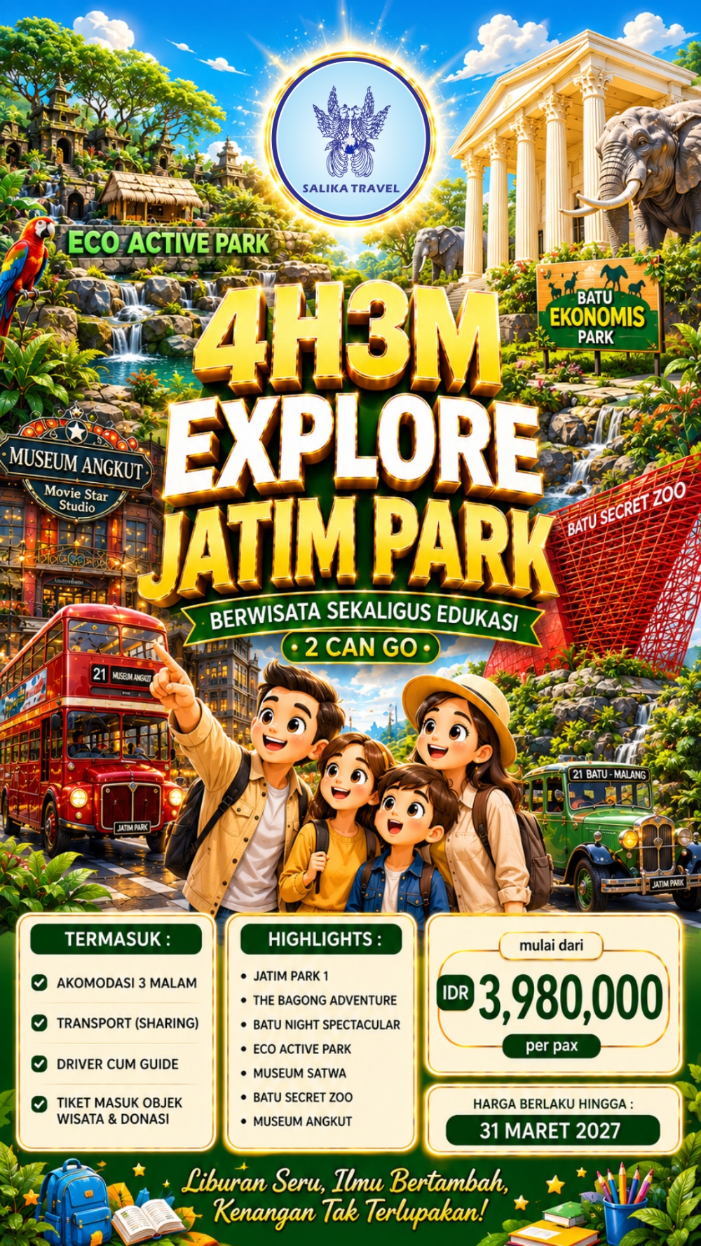 4H3M Explore Jatim Park - 2 Can Go