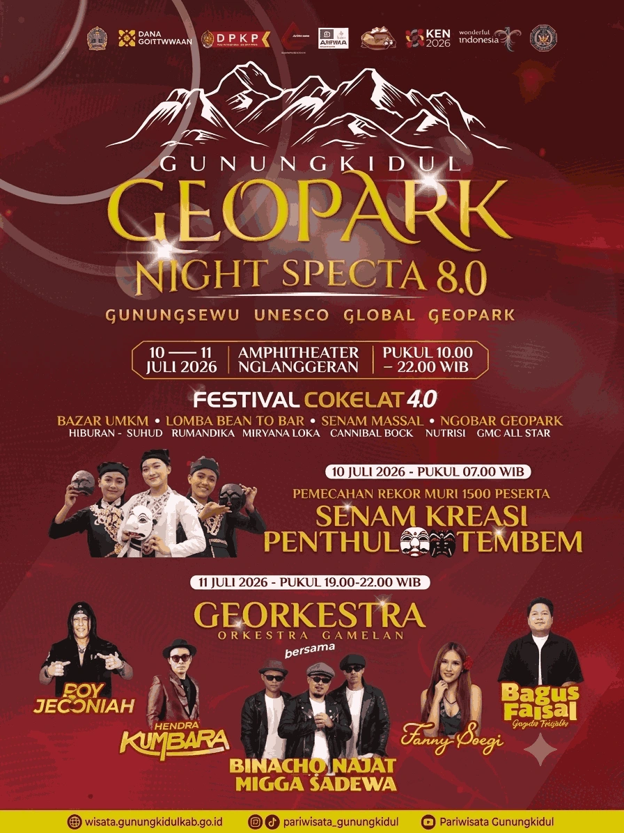 Geopark Night Specta 2026 dan Pesona Keindahan Gunungkidul