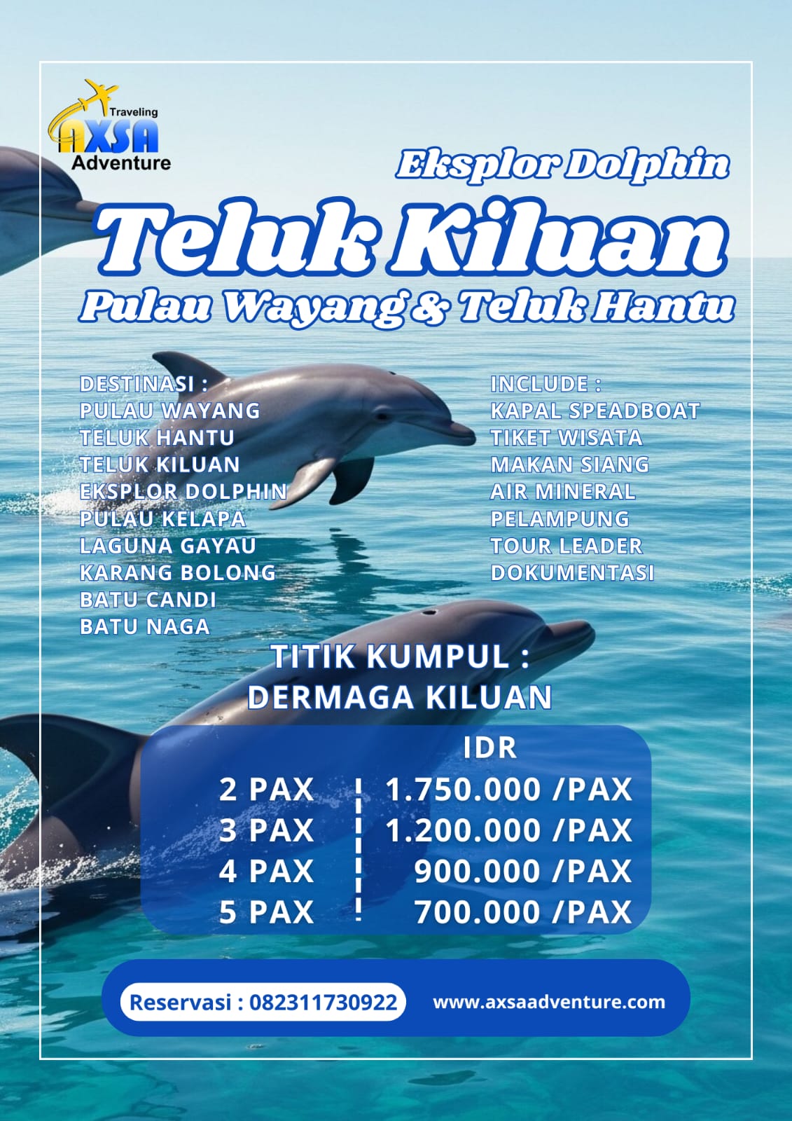 Explore Dolphin Teluk Kiluan Pulau Wayang & Teluk Hantu