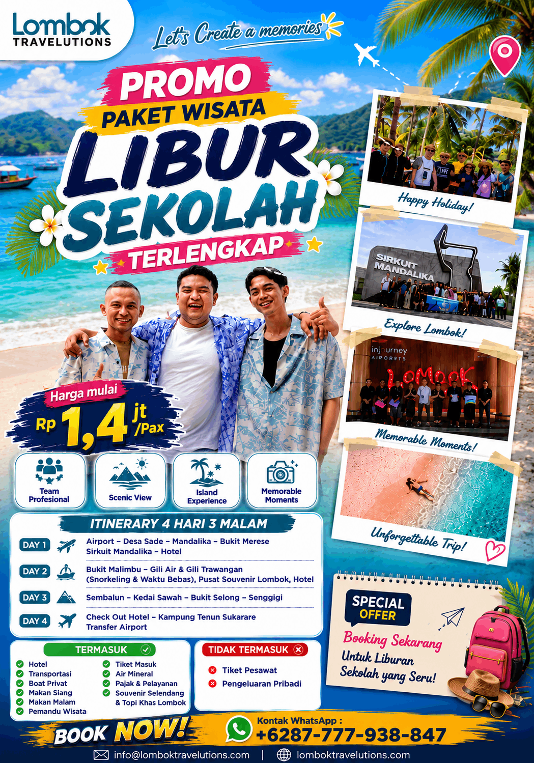 Paket Wisata Lombok Terlengkap