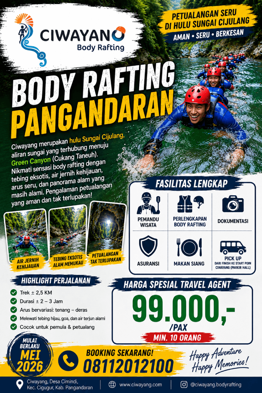 Ciwayang Body Rafting Pangandaran