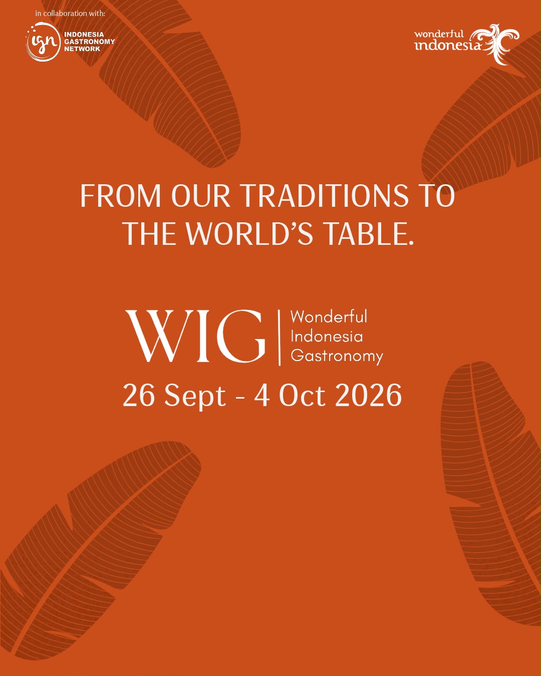 Wonderful Indonesia Gastronomy (WIG) 2026