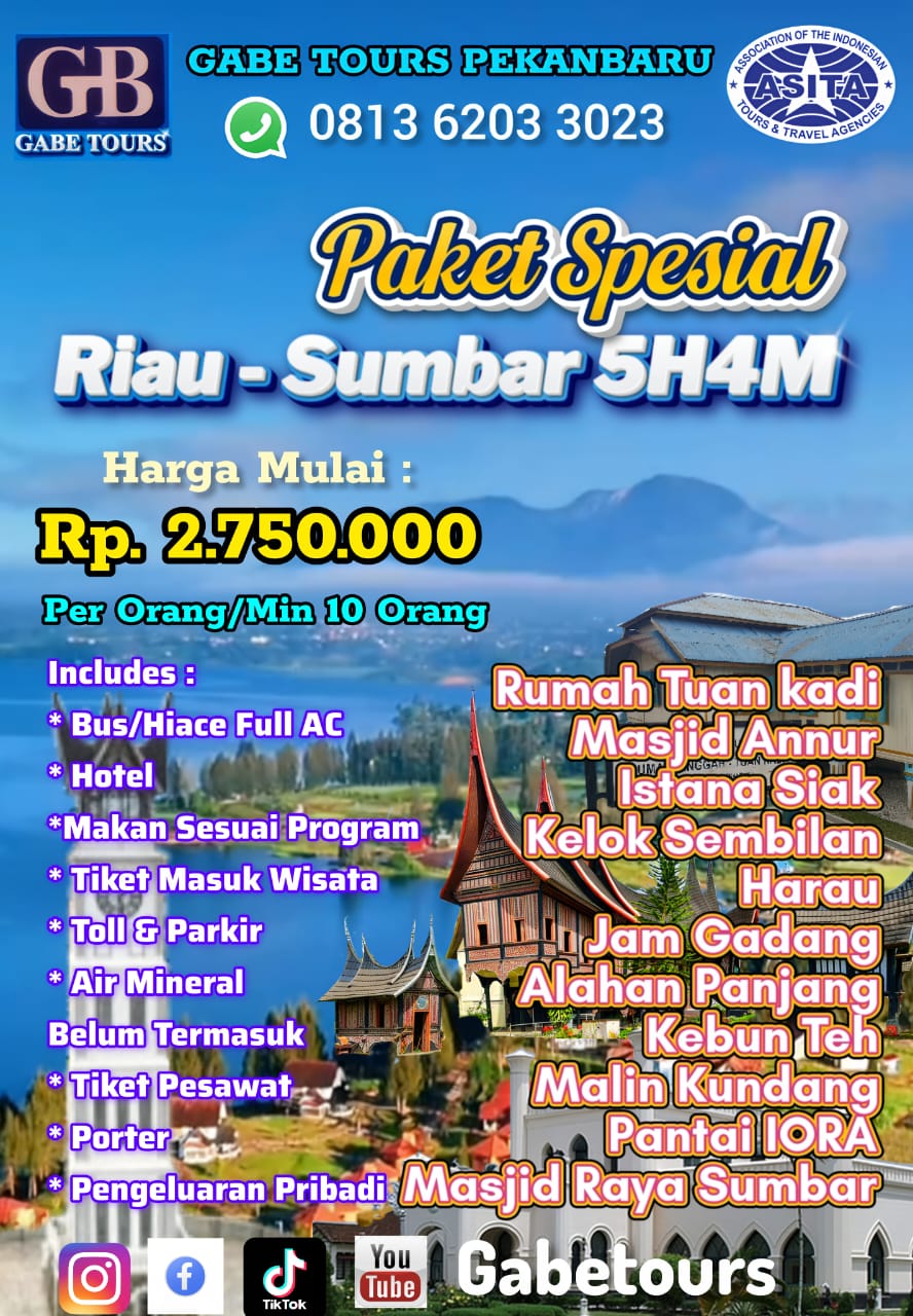 Tour Riau Sumbar atau Sumbar Riau