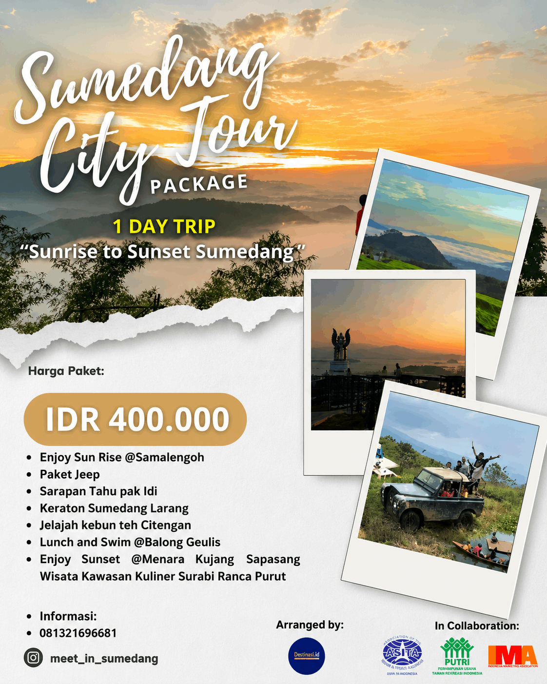 Sumedang City Tour Sunrise to Sunset Sumedang