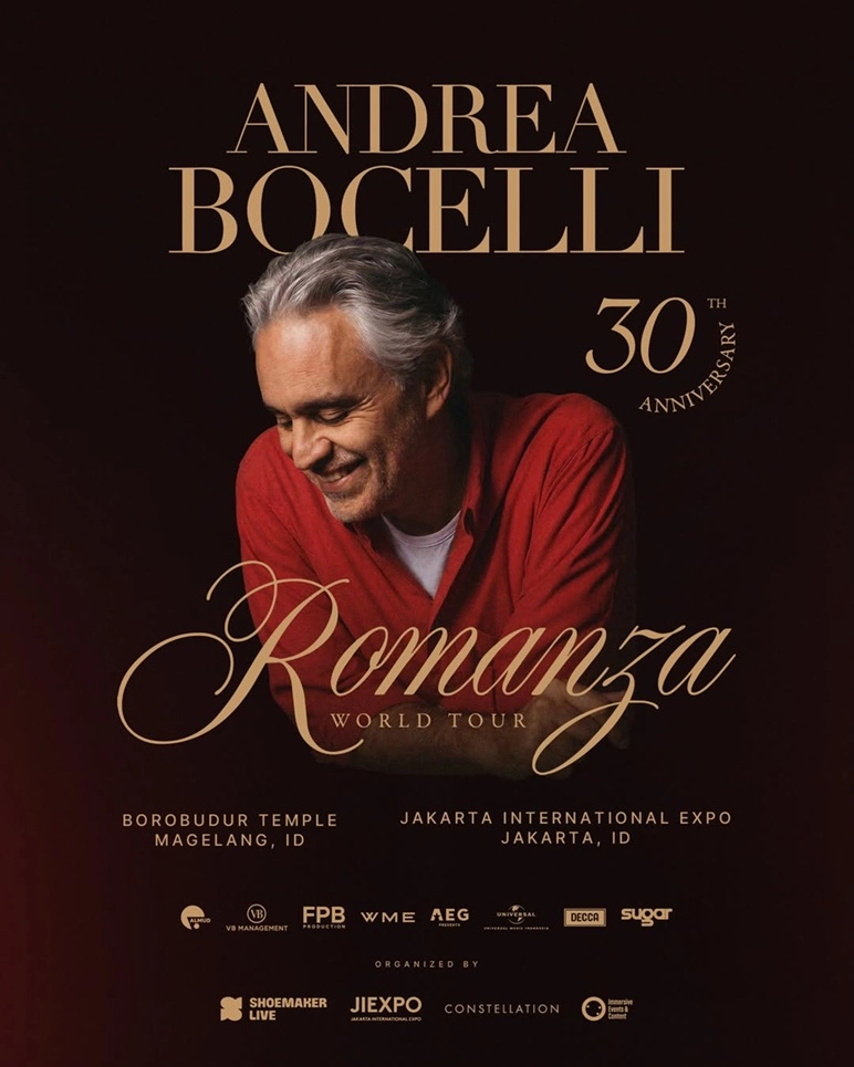 Andrea Bocelli: Romanza 30th Anniversary World Tour Hadir di Indonesia