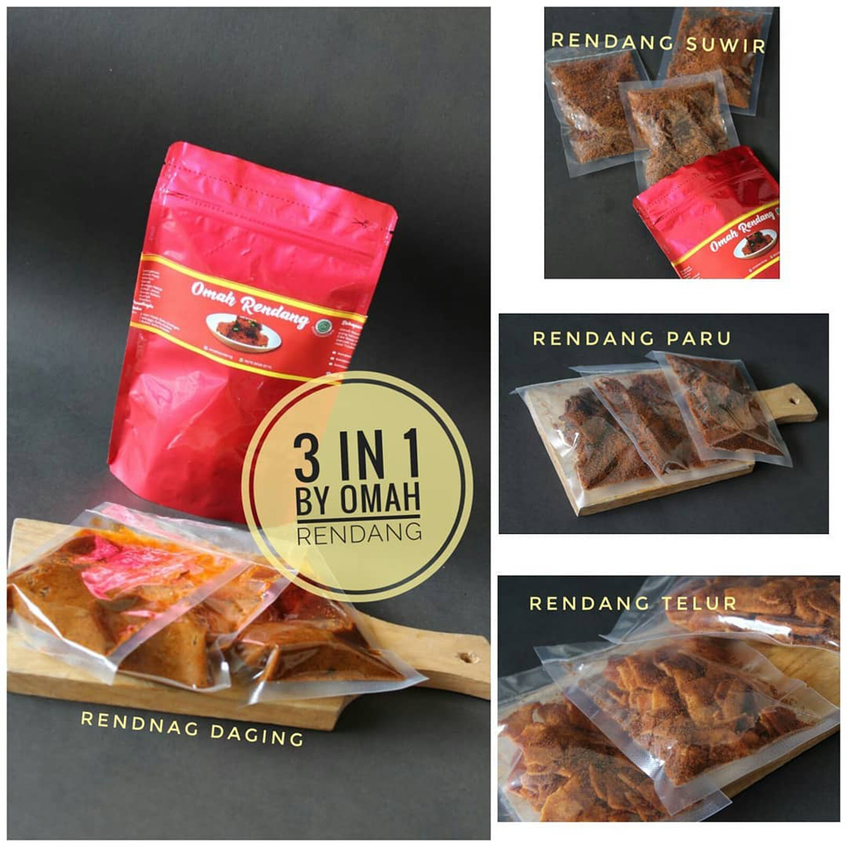 Rendang Padang kemasan 3 in 1 Omah Rendang