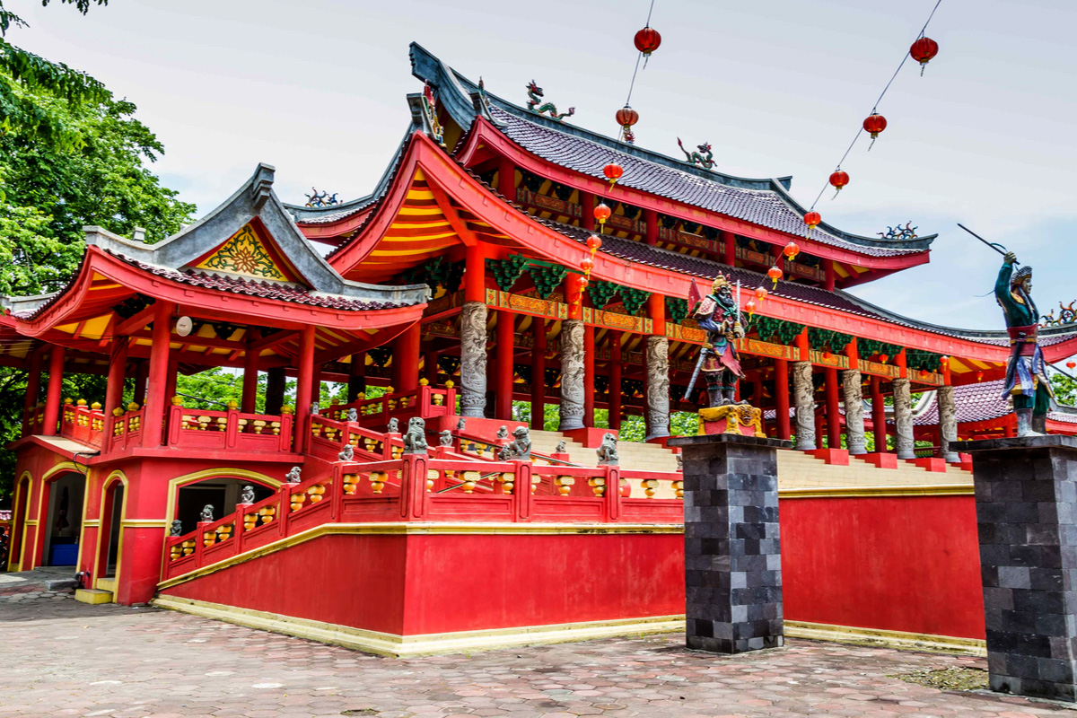 Potret arsitektur Kelenteng Sam Poo Kong, Semarang