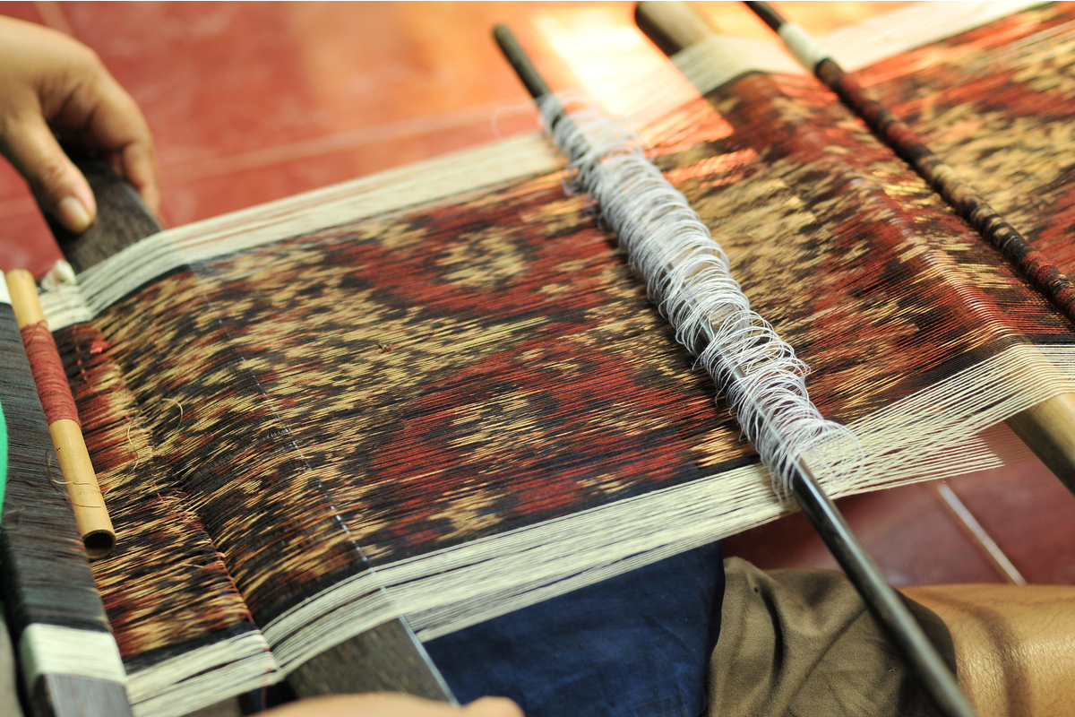 a traditional tool weaving Balinese cloth Gringsing