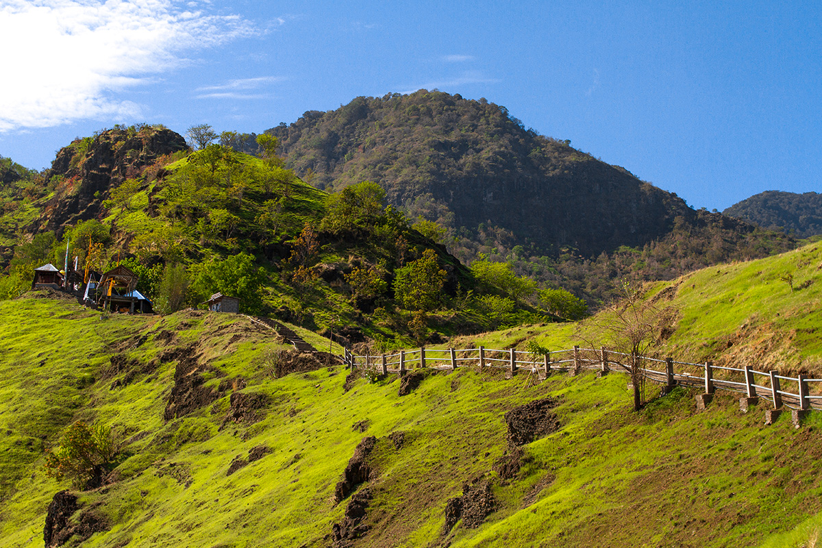 Pemandangan hijau di Bukit Kursi Pemuteran