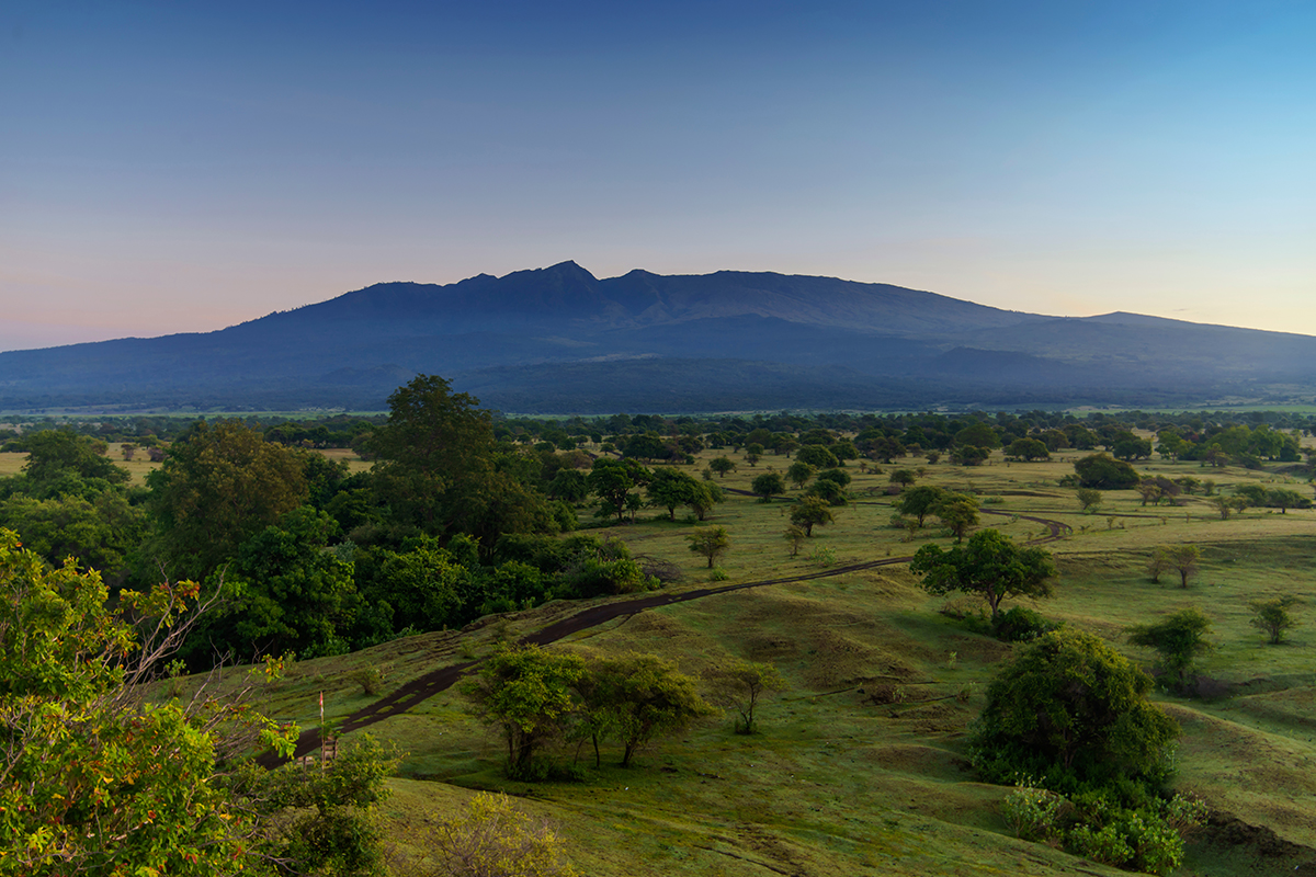 Gunung Tambora yang berbatu terjal dan berpasir hitam