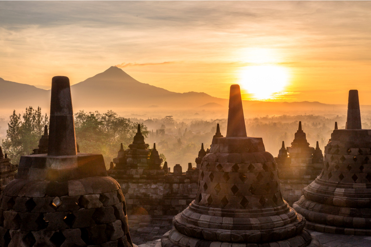 sunrise from Borobudur