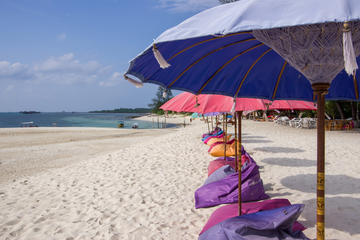 having fun at white sand island