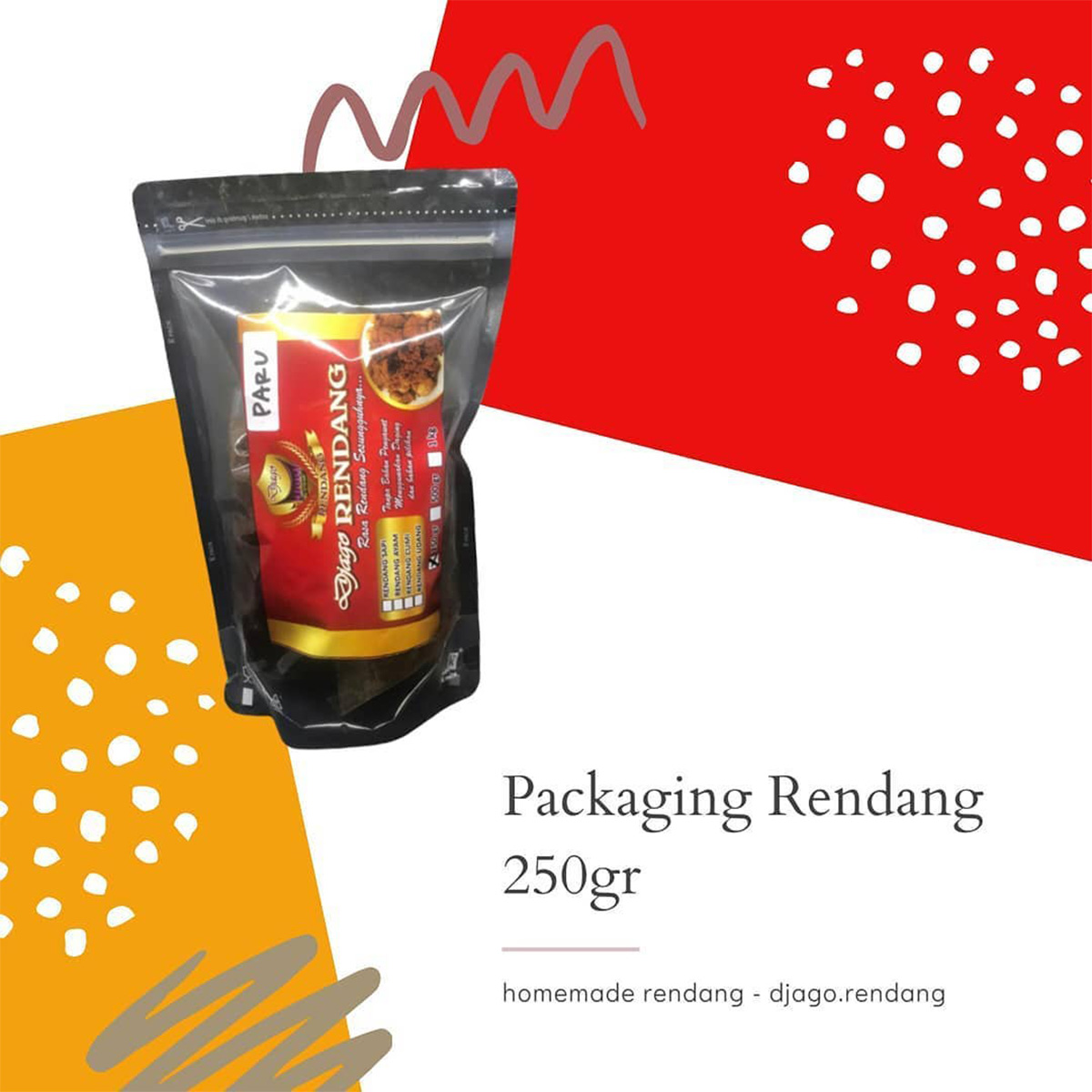 Rendang Padang varian rendang kemasan dari Djago rendang