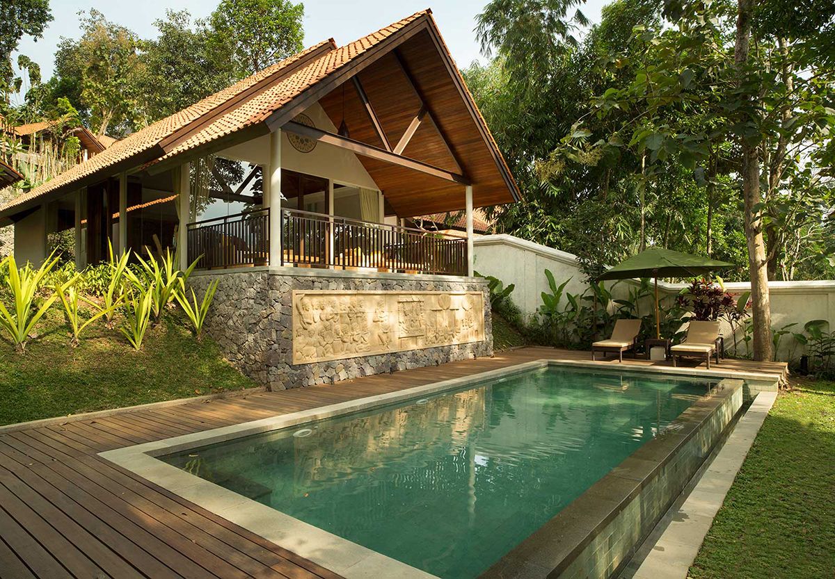 Suasana sejuk dan nyaman di Plataran Borobudur, Magelang