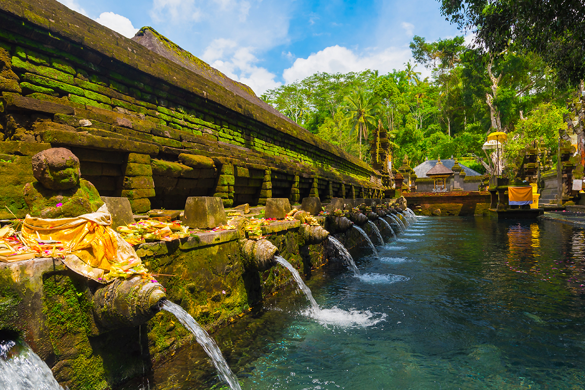 a pool of Pura Tirta Empul